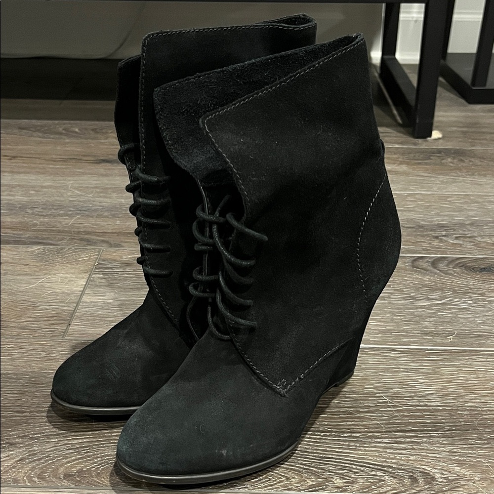 Zara Black Lace Up Women's Boots